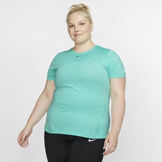 Top Nike Pro Mesh (Plus Size) Dama Albastri | NUKI-13829